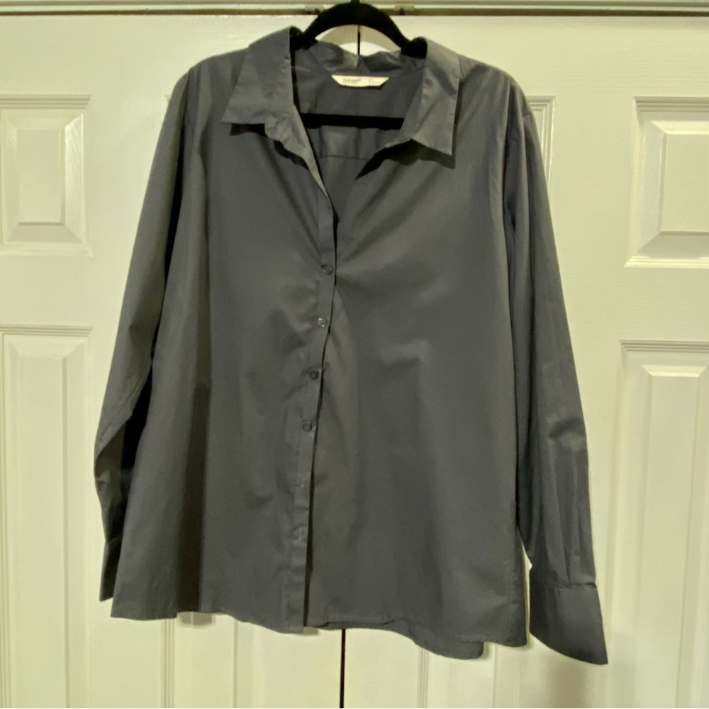 Old Navy Gray Oxford Shirt XXL